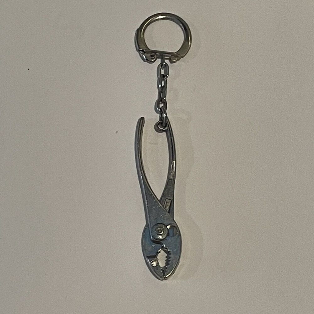 Slip Joint Pliers‎ Metal Keychain VintageMade In Hong Kong (1990s)